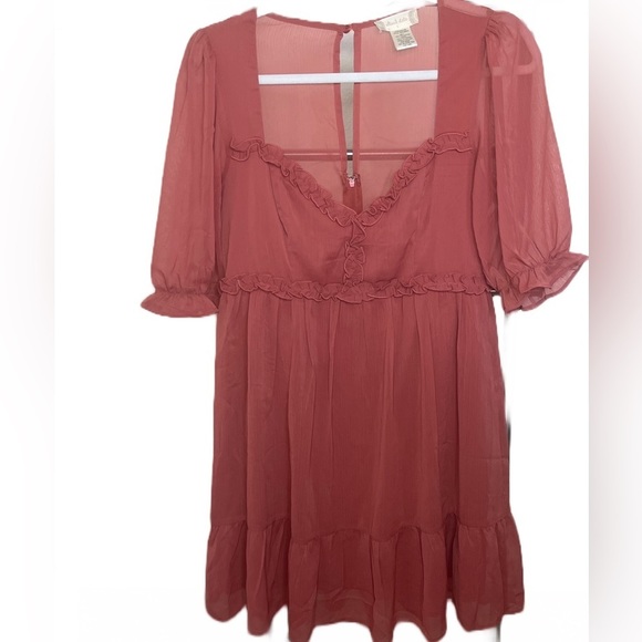 Altar’d State Lesley Ruffle Dress Sz L - Picture 1 of 5